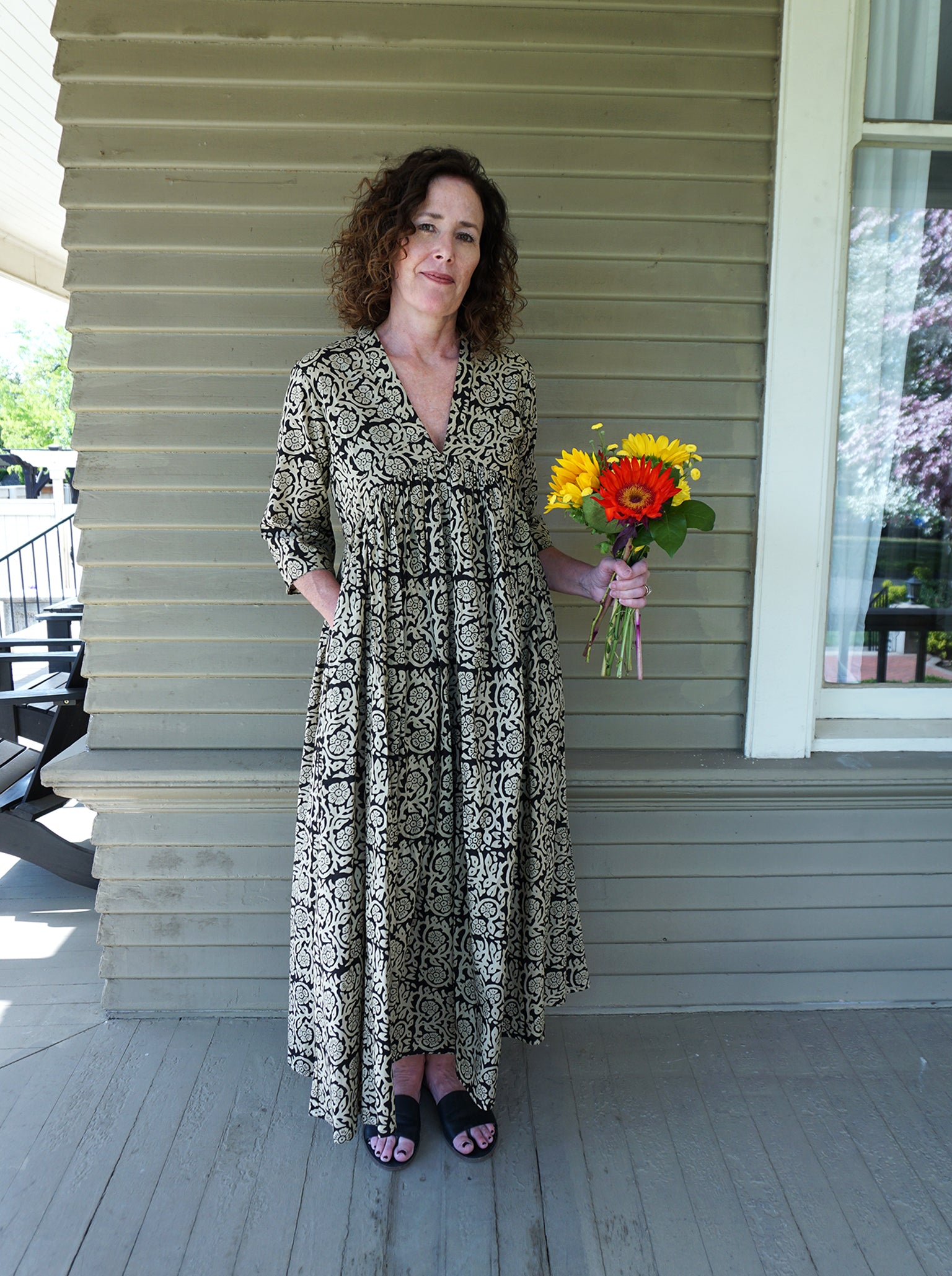 Damini Maxi Dress, Black Floral Bellero Design Damini Maxi Dress, Black Floral Bellero Design