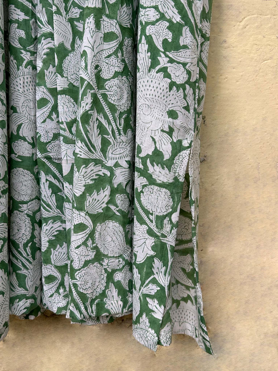 Pooja Dress, Green Shell Floral