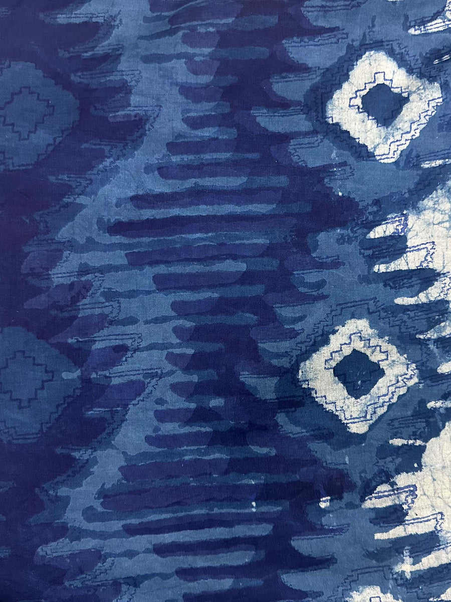 Pooja Dress, Indigo Ikat Bellero Design Pooja Dress, Indigo Ikat Bellero Design