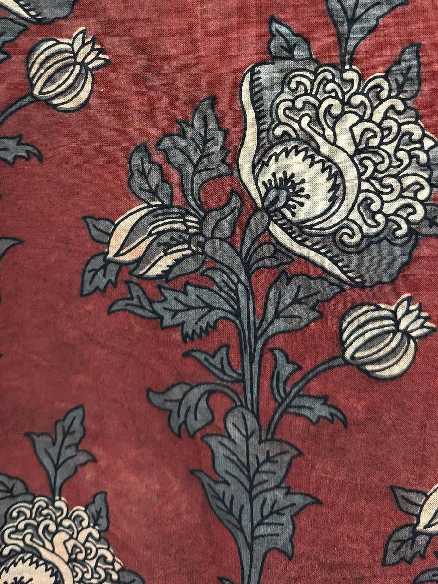 Pooja Dress, Maroon Hosta Buta