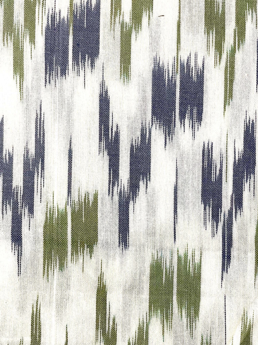Pooja Dress, Blue Green Ikat