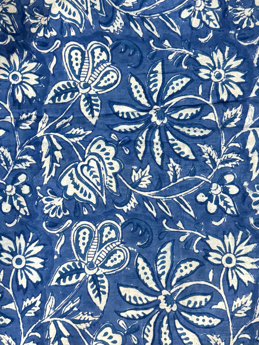 Pooja Dress, Blue Popflower