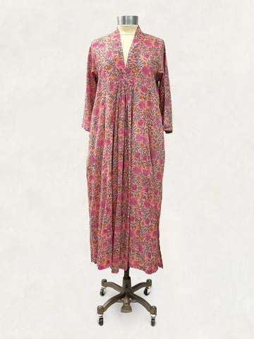 Pooja Dress, Coral Pomagranites