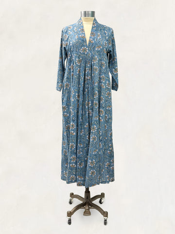 Pooja Dress, Gray Vineflower