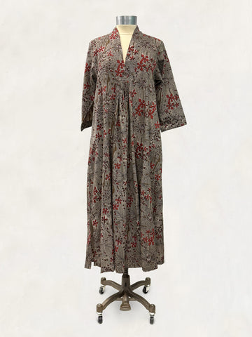 Pooja Dress, Khaki Tapestry