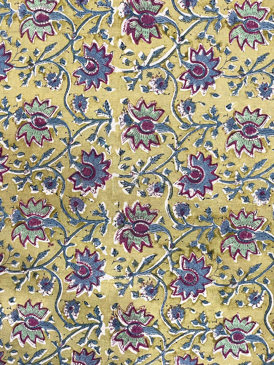 Pooja Dress, Olive Paisley