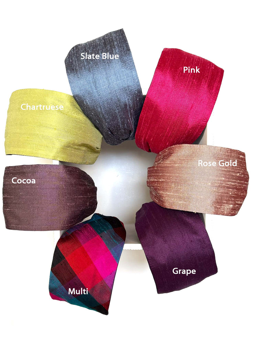 Aya Headband, Dupioni Silk Solids