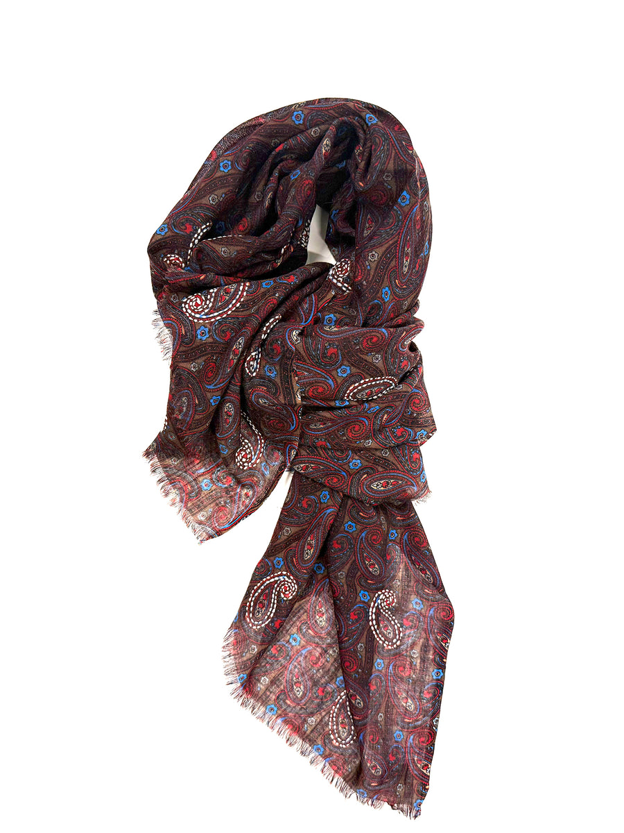 Matty Digital Print Shawl w/ EMB No. 6