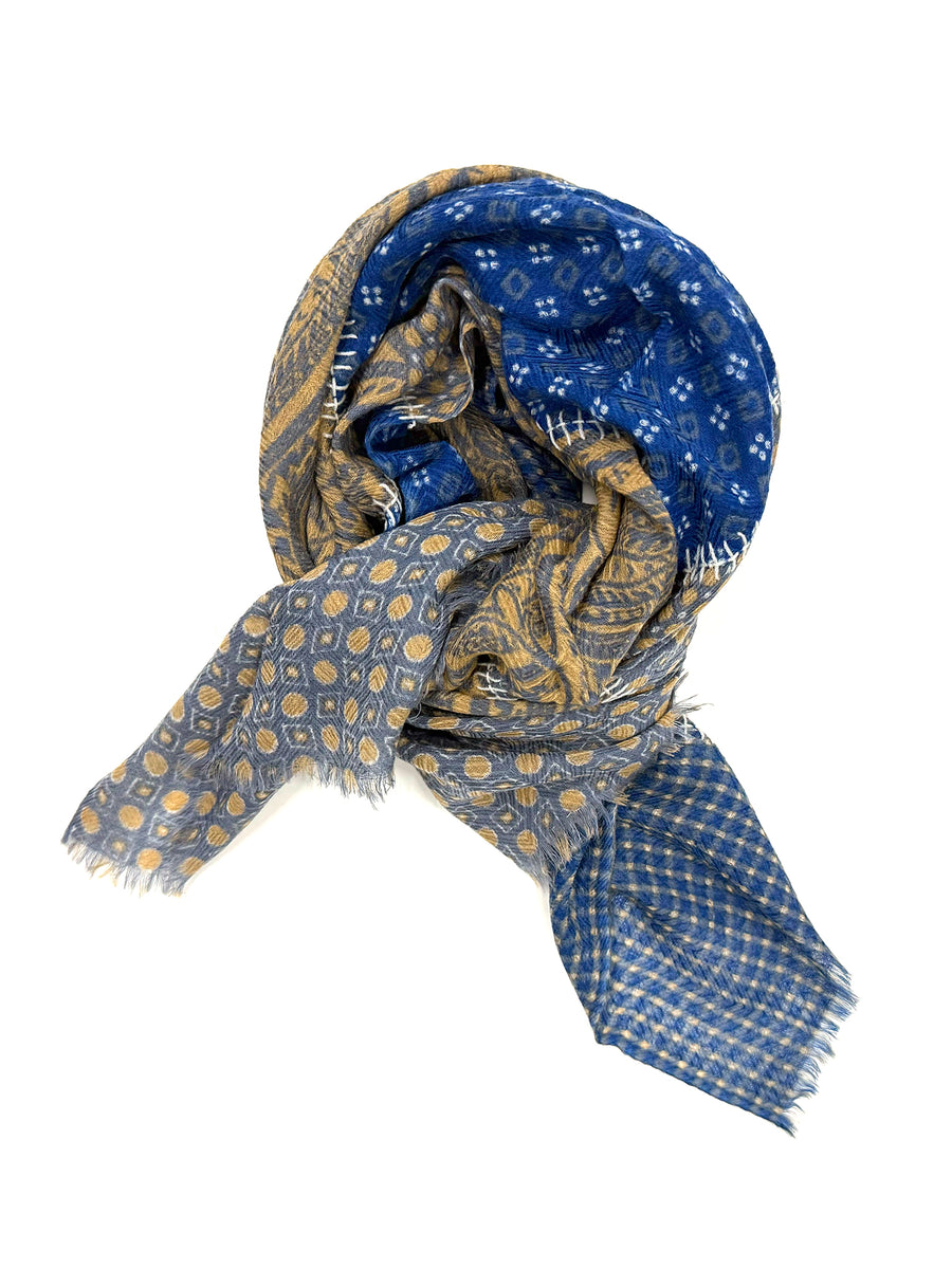 Matty Digital Print Shawl w/ EMB No. 7