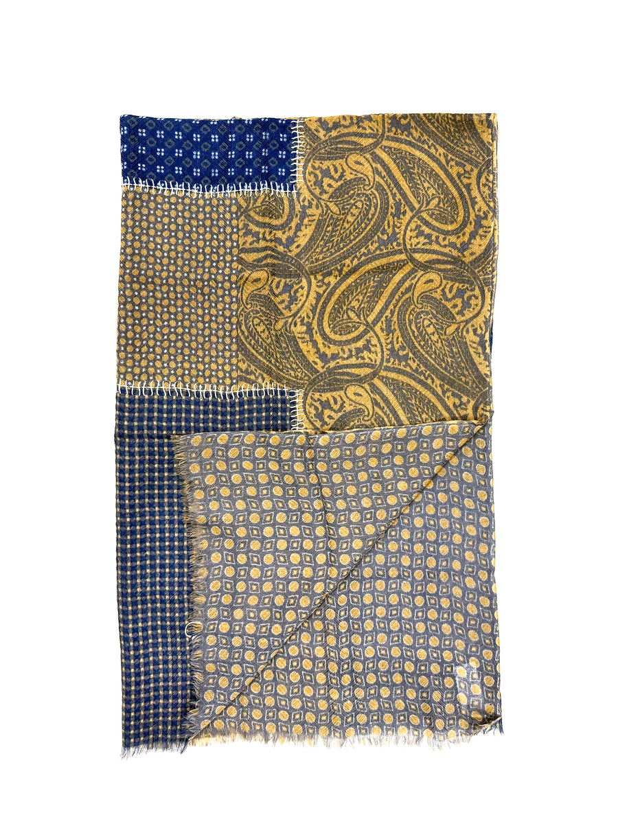 Matty Digital Print Shawl w/ EMB No. 7