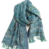 Boiled Wool Hand Embroidered Scarf No. 20 – Bellero Design