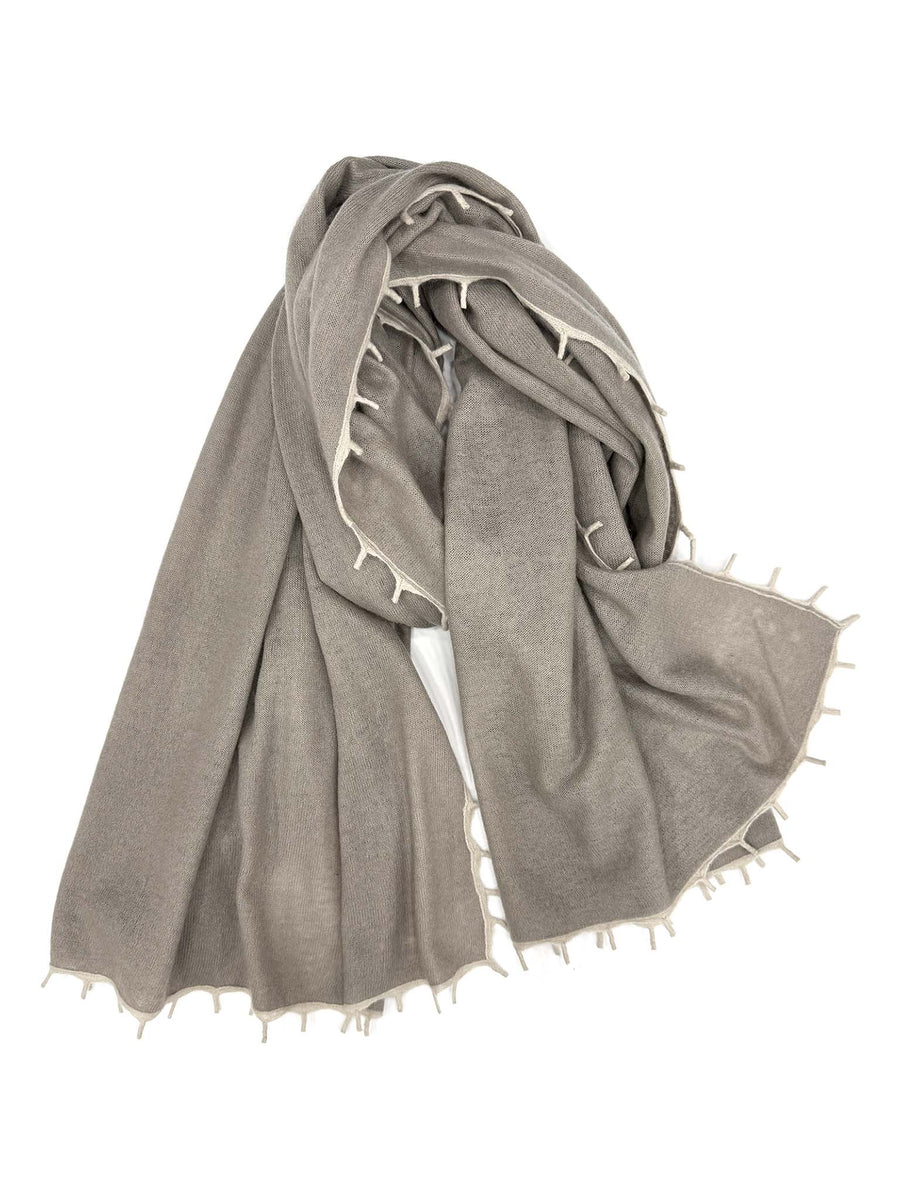 Cashmere Knit Shawls w/ Eyelash Trim - 6 AMAZING Colors!