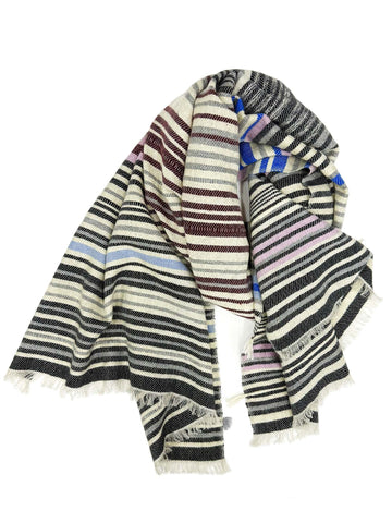 Cashmere Stripe Scarf/Shawls
