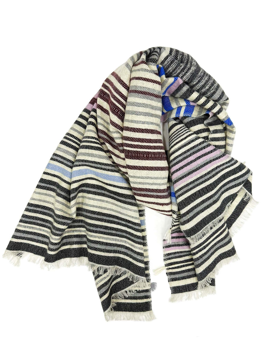 Cashmere Stripe Scarf/Shawls