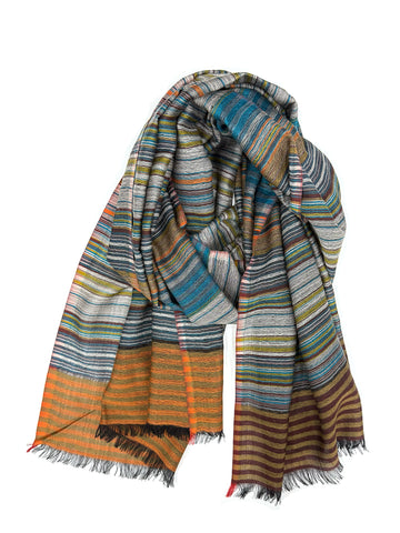 Wool Stripe Stoles - Autumn Hue