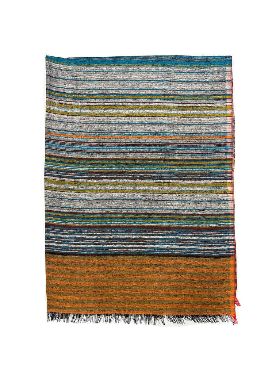 Wool Stripe Stoles - Autumn Hue