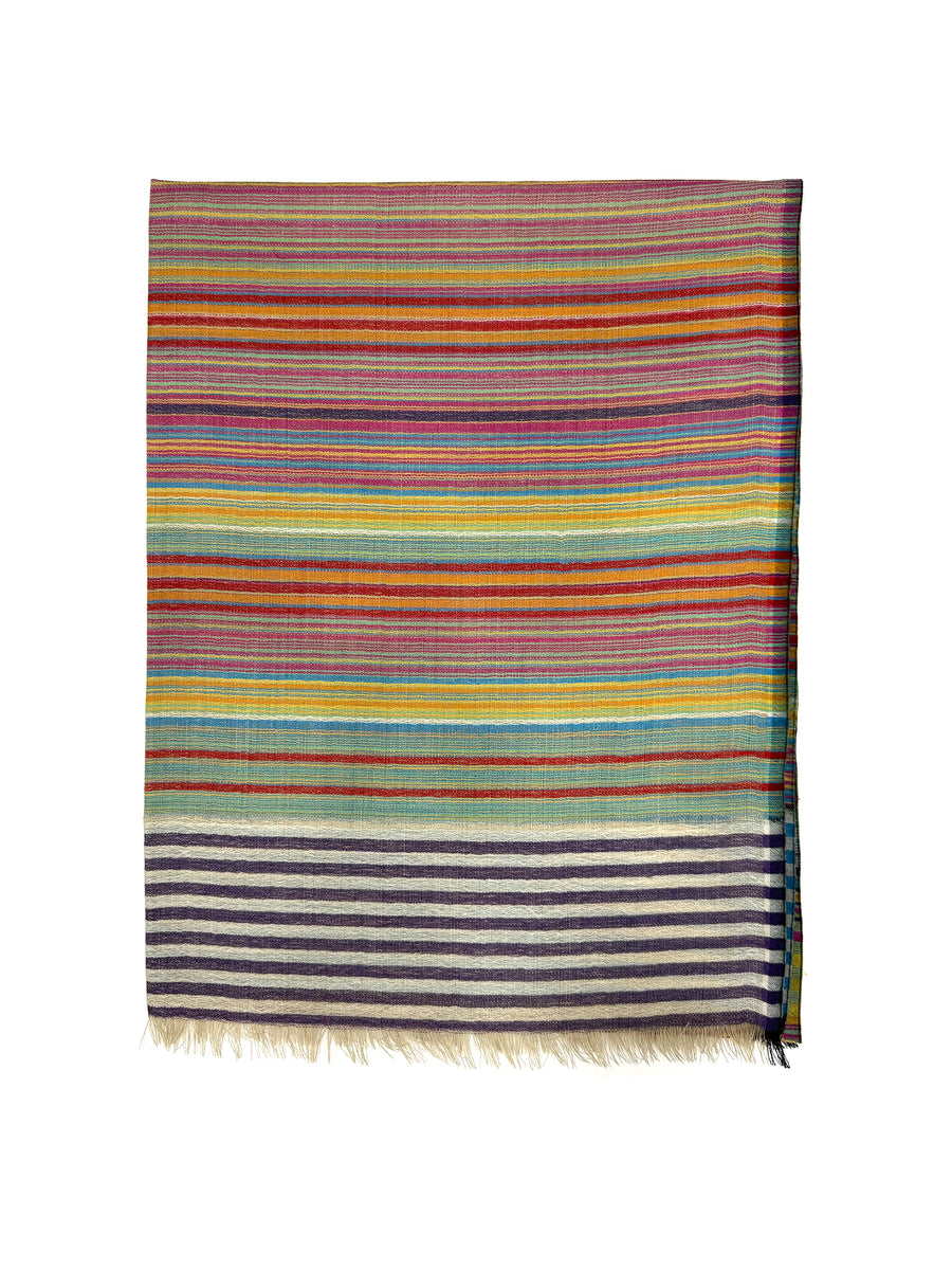 Wool Stripe Stoles - Vivid Hue